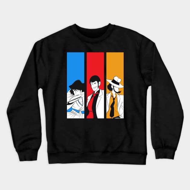 054b Lupin trio Crewneck Sweatshirt by Yexart